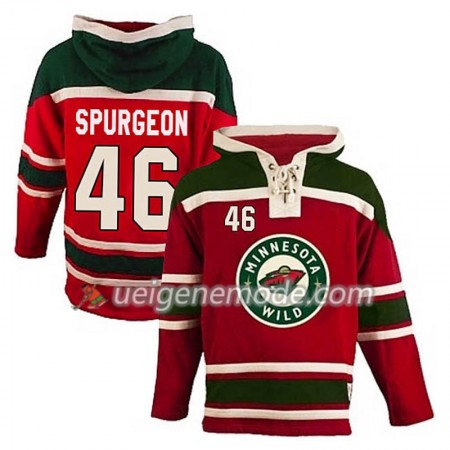 Herren Eishockey Minnesota Wild Spurgeon 46 Rot Sawyer Hooded Sweatshirt